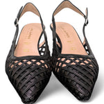Slingback intreccio nero tacco 50 Les Autres<BR/> 