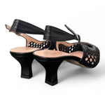 Slingback intreccio nero tacco 50 Les Autres<BR/> 
