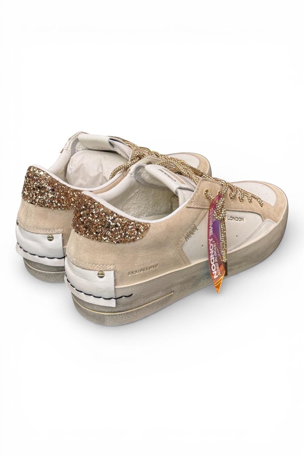 Sneaker De Luxe bianca beige Crime London sw. 