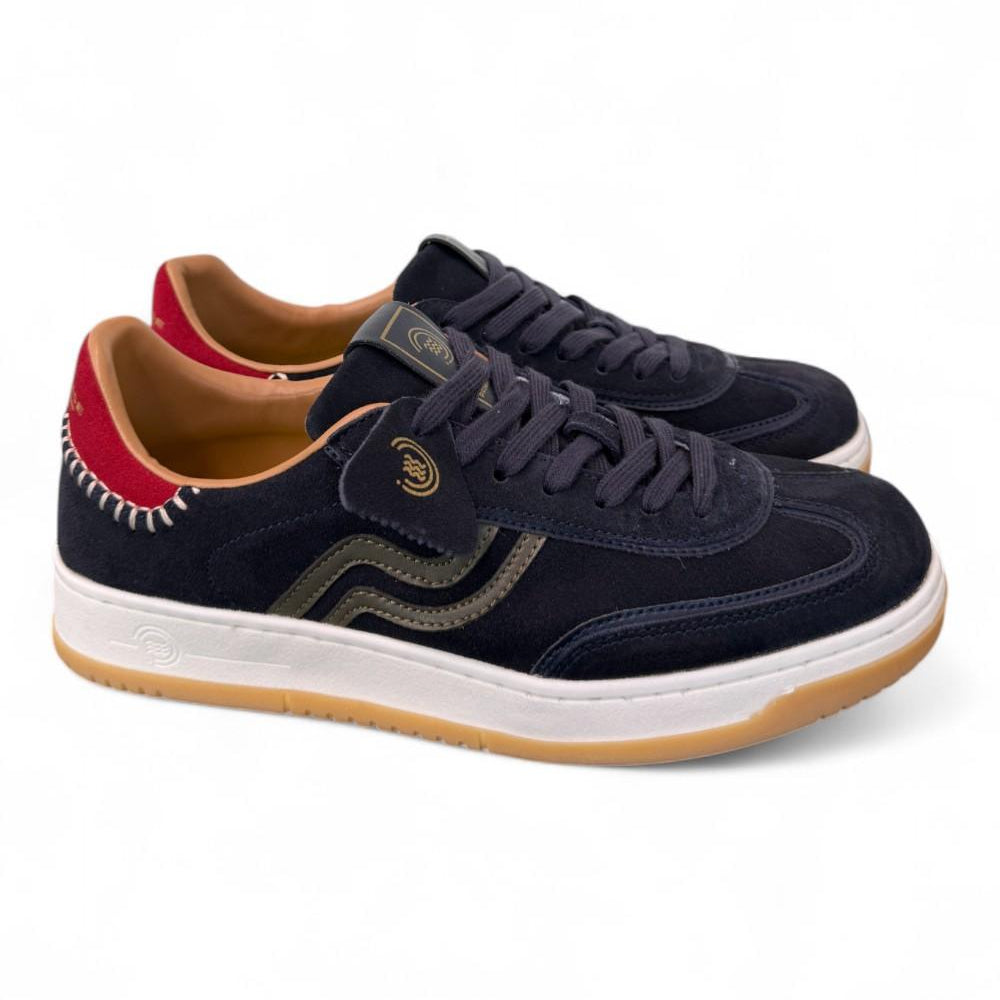 Sneaker uomo hi suede blu Primabase <BR/> 