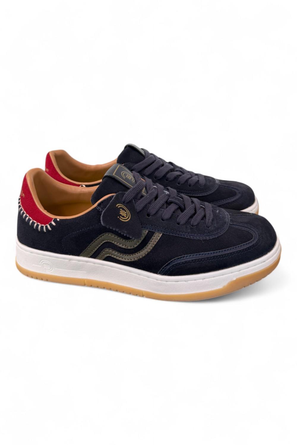Sneaker uomo hi suede blu Primabase <BR/> 