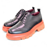 Allacciato pelle nera Lorenzo Mari<BR/> 