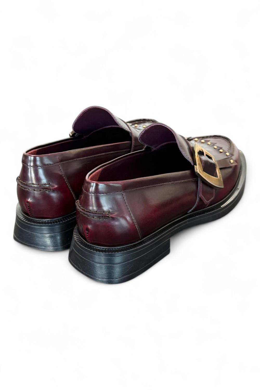 Mocassino frangia bordeaux Lorenzo Mari 