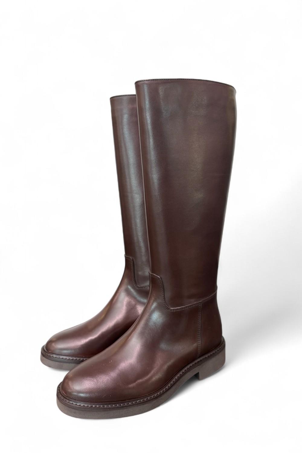 Stivale cavallerizzo pelle testa di moro Anima <BR/> 