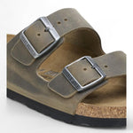 Ciabatta arizona Oil Leatjer Khaki Birkenstock 1027039 uomo 