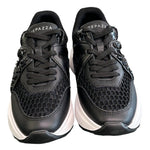 Sneaker Apepazza pelle rete strass nera<BR/> 