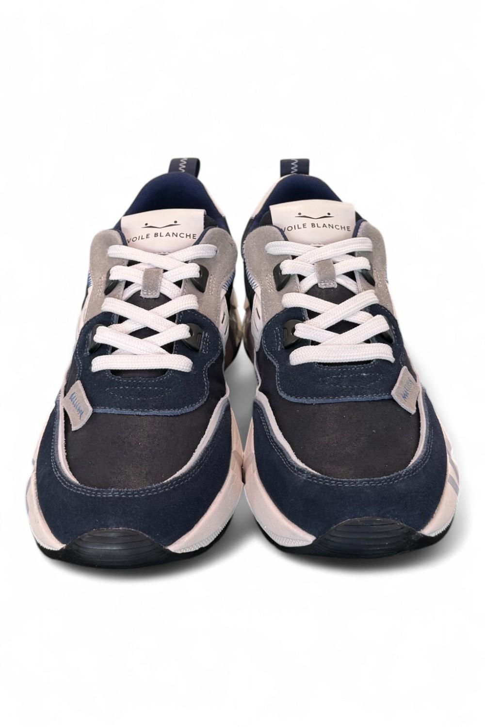 Sneaker uomo Club 01 Blu Voile Blanche<BR/> 