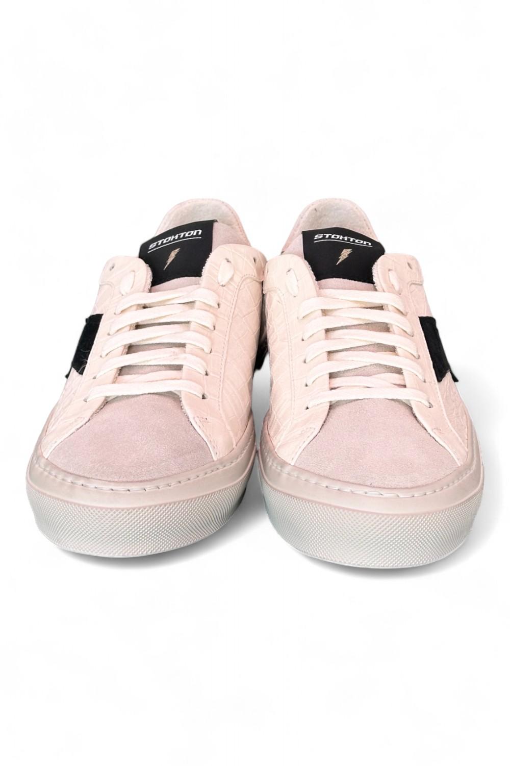Sneaker uomo Stokton Blaze bianco ghiaccio nero 
