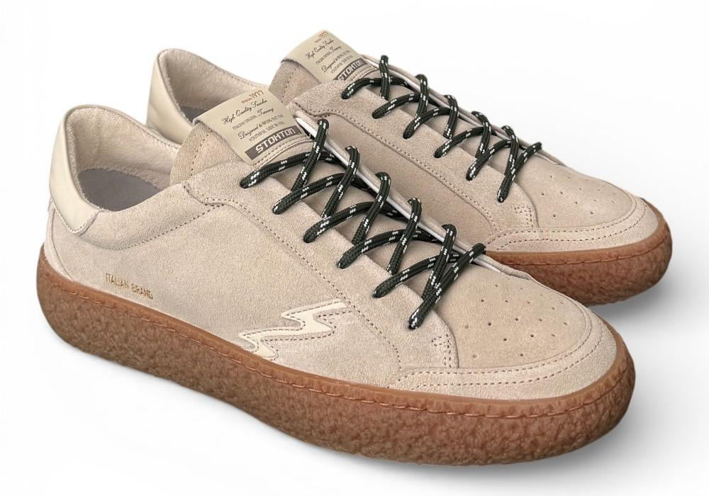 Sneaker uomo Voltio suede sabbia Stokton<BR/> 