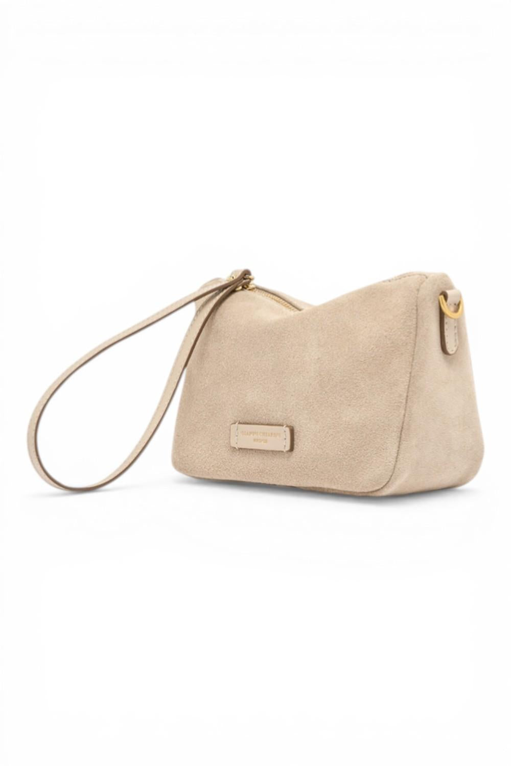 Pochette Nora suede nude piccola Gianni Chiarini<BR/> 