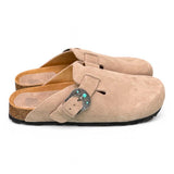 Sabot Taji by Lagoa in suede pietra 