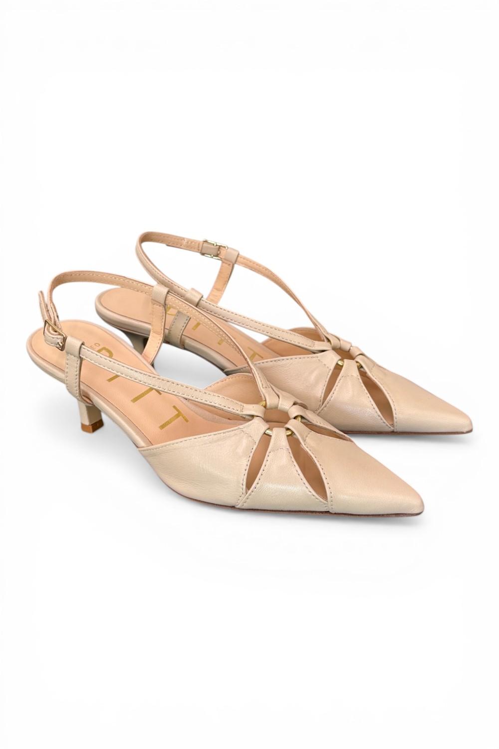 Slingback pelle osso T60  Matteo Pitti 