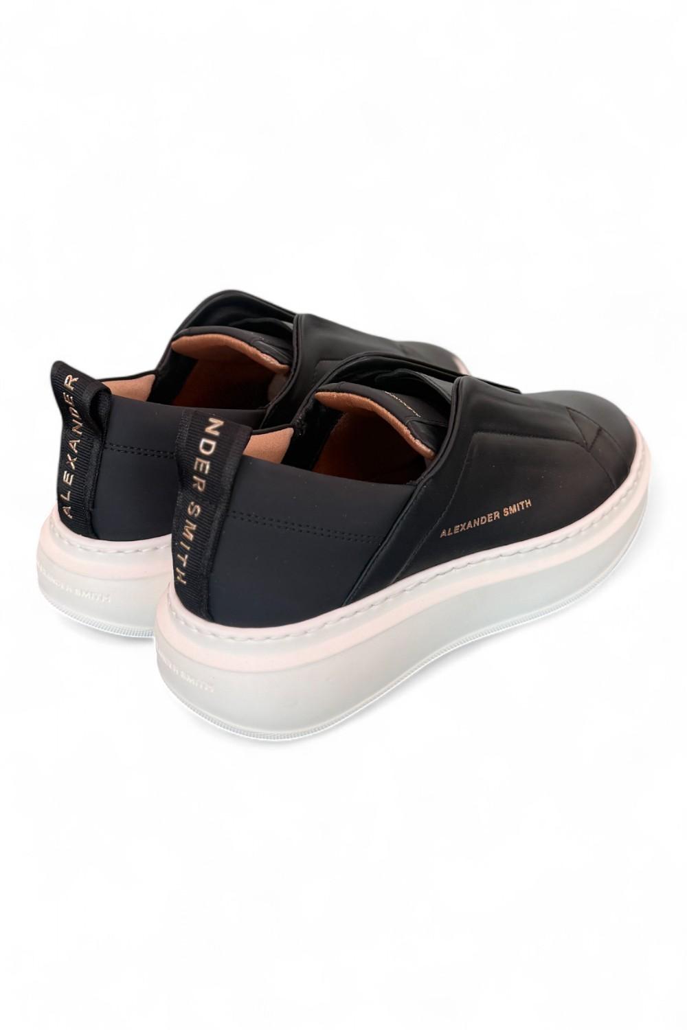 Sneaker donna Wembley slip on black Alexander Smith<BR/> 