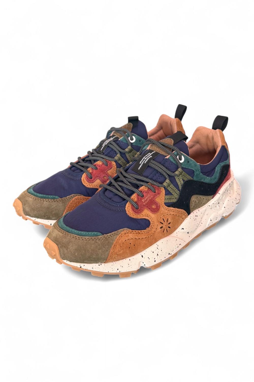 Sneaker uomo Flower Mountain Yamano 3 2B32 mud light brown navy 