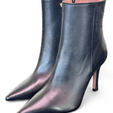 Tronchetto zip sfilato pelle nera Les Autres<BR/> 