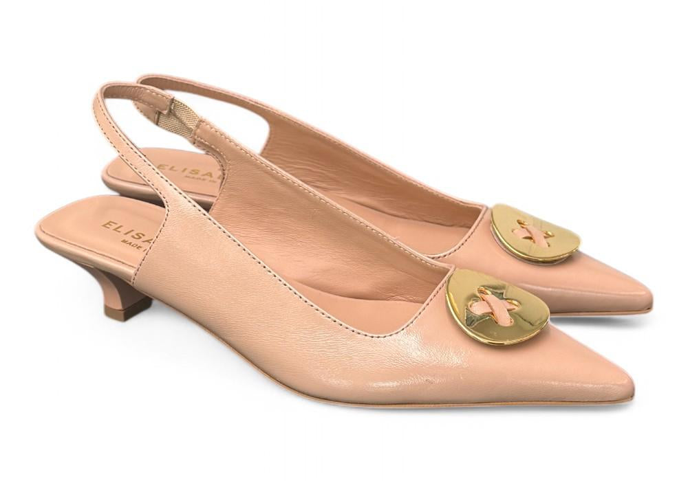 Slingback bottone nude Elisa Lanci 