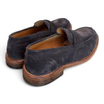Mocassino suede blu Franco Fedele<BR/> 