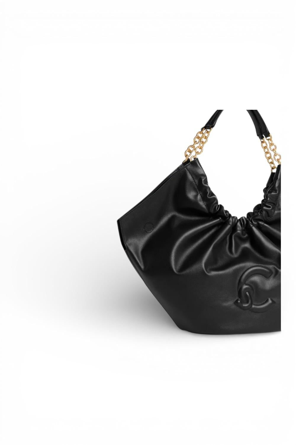 Borsa Smash medium chain pelle nera Coccinelle 