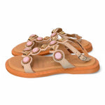 Sandalo suede beige gioielli Janet & Janet 