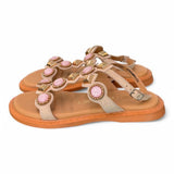 Sandalo suede beige gioielli Janet & Janet 