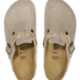 Sabot Boston Birkenstock Suede Braided Taupe 1026694 