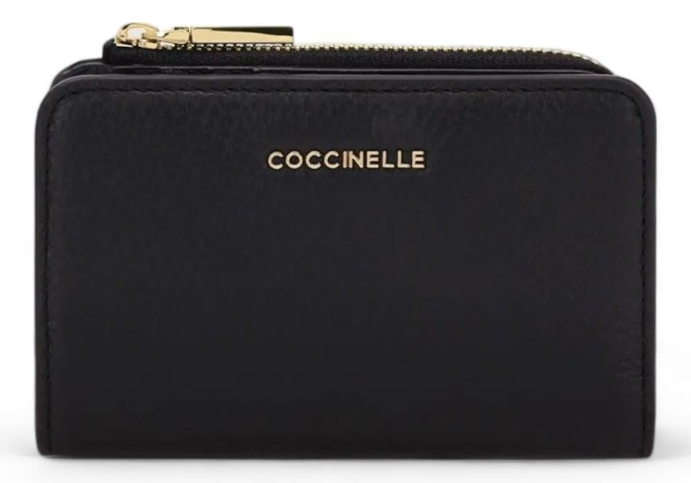 Portafogli piccolo Coccinelle metallic soft nero 