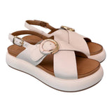 Sandalo incrocio latte Z40 Inuovo<BR/> 