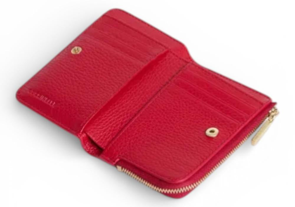 P.foglio piccolo zip metallic soft scarlet Coccinelle 
