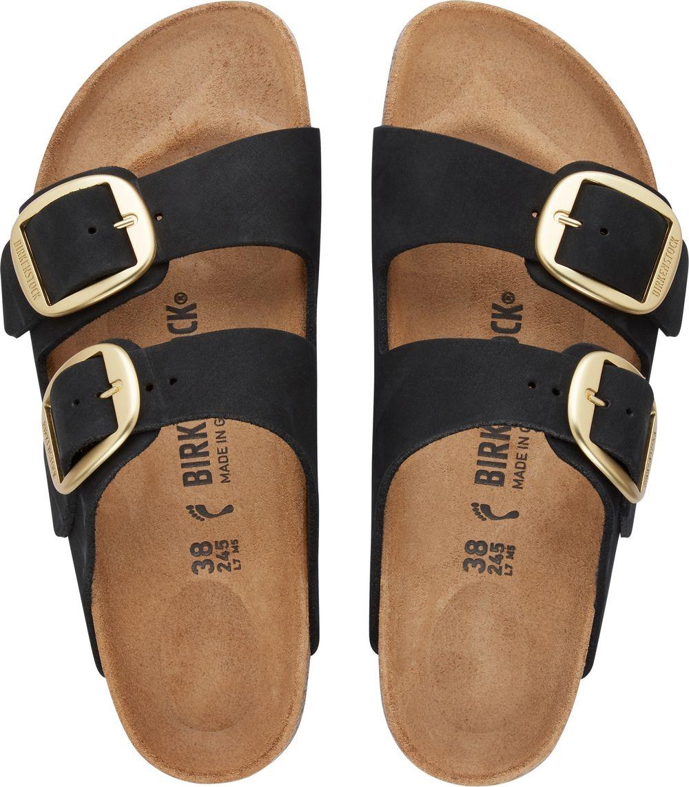 Ciabatta Arizona Big Buckle nabuk Black Birkenstock 1023290 