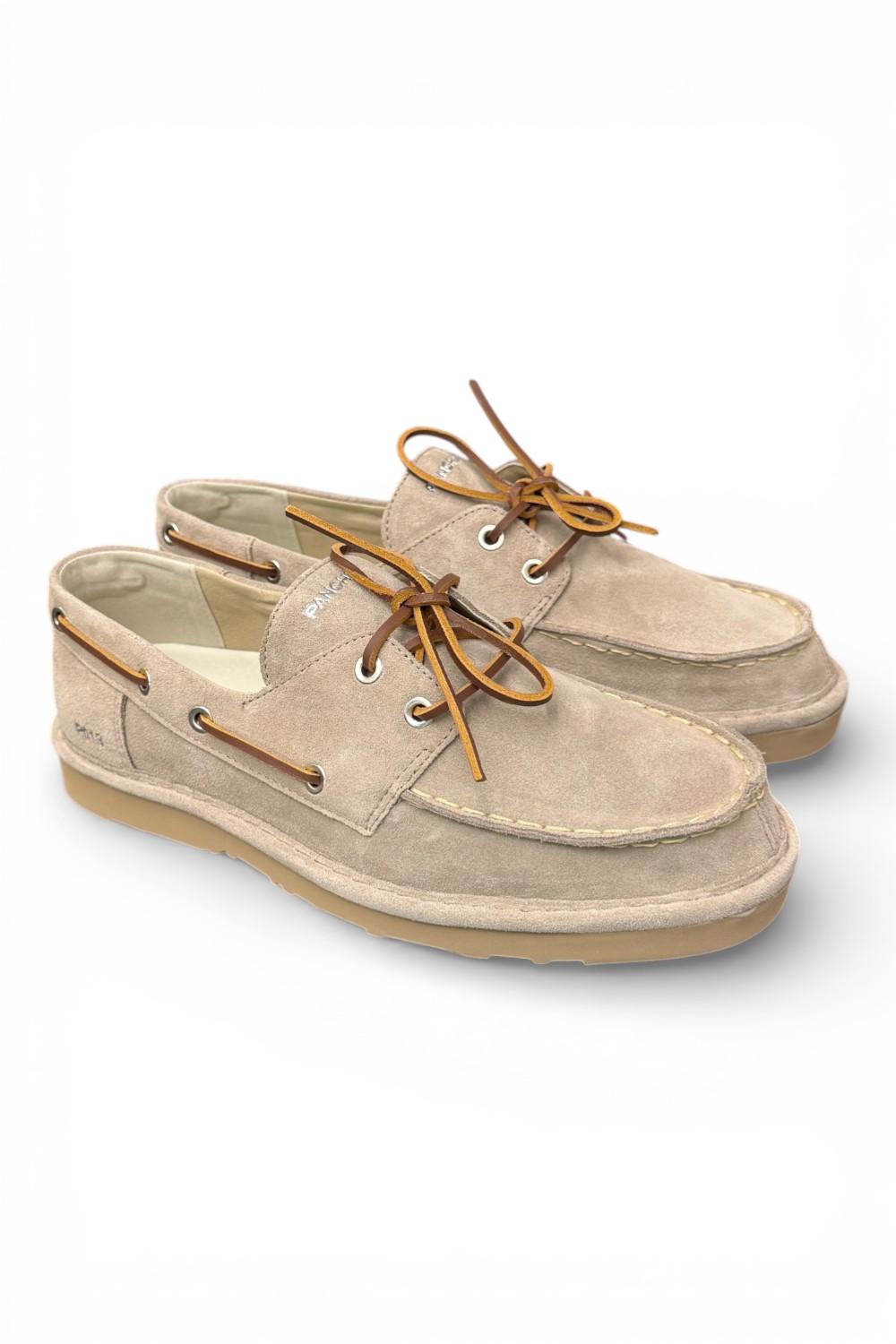 Allacciato barca uomo Panchic suede Dove Grey<BR/> 