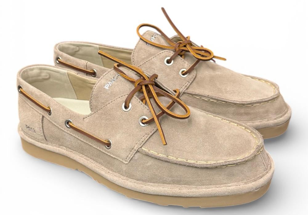 Allacciato barca uomo Panchic suede Dove Grey<BR/> 
