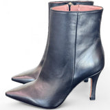 Tronchetto zip sfilato pelle nera Les Autres<BR/> 