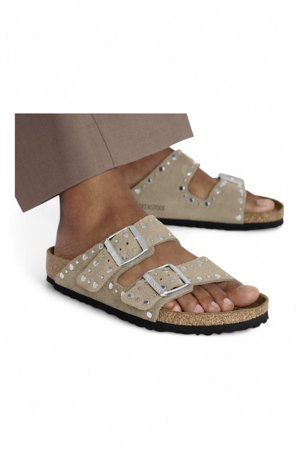 Ciabatta Arizona Rivet Suede Taupe 1029390 