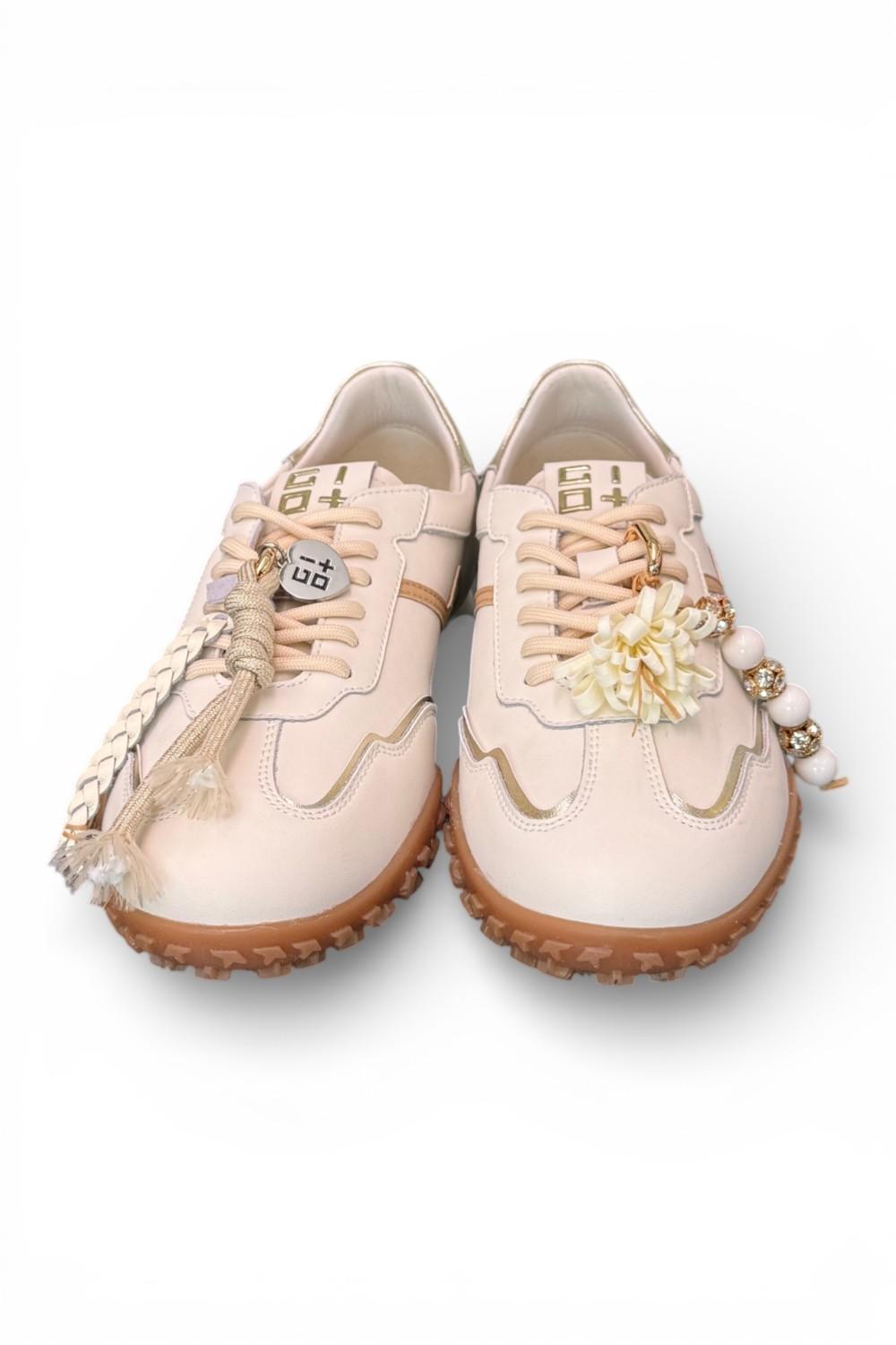 Sneaker Gioplus Cielo low pelle latte 
