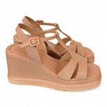 Sandalo rafia grano zeppa 90 Bruno Premi<BR/> 