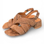 Sandalo incrocio suede tabacco Bruno Premi 