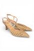 Slingback rafia taupe T70  Matteo Pitti