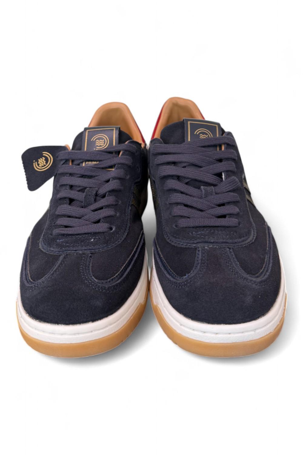 Sneaker uomo hi suede blu Primabase <BR/> 