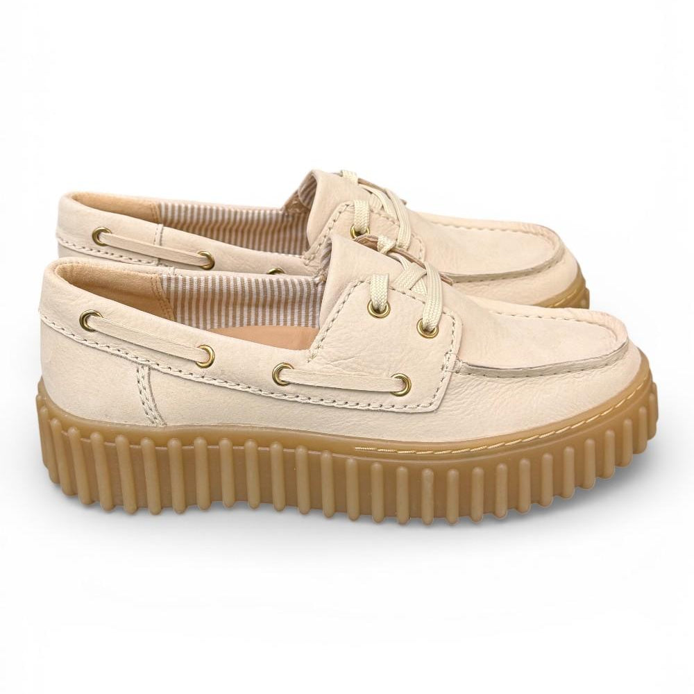 Barca Clarks Boat Cleyhill Torhill nabuk latte 