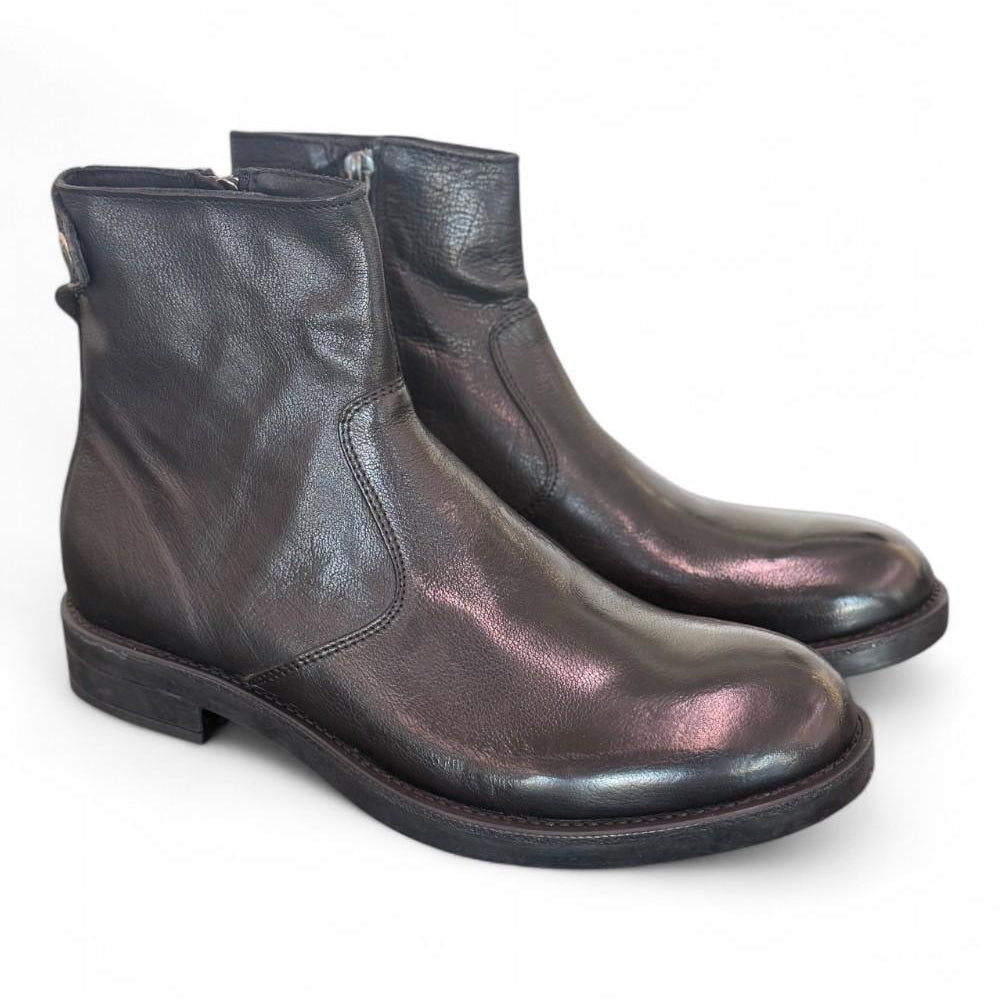 Stivaletto zip pelle nera Pawelks 