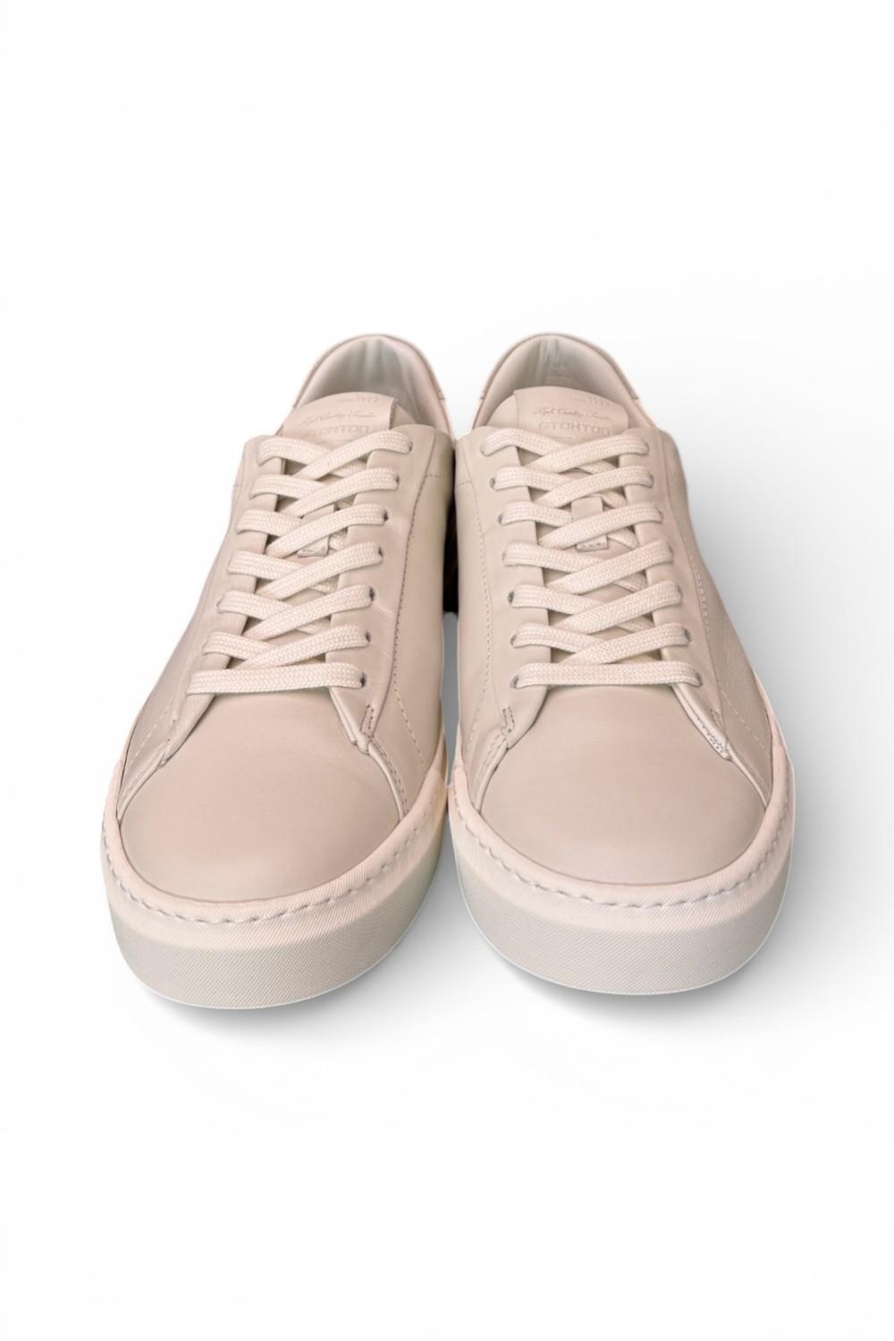 Sneaker uomo pelle panna Stokton<BR/> 