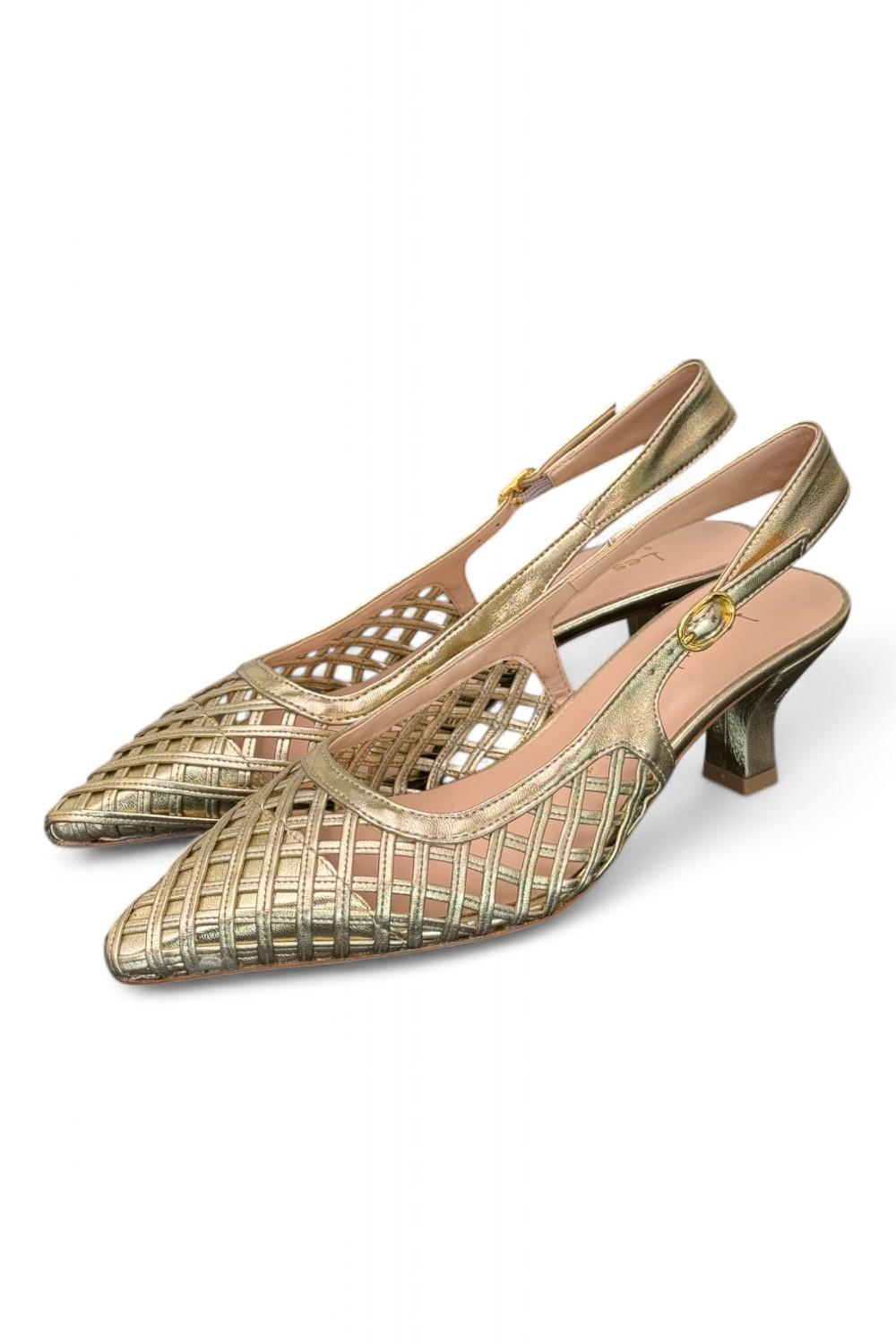 Slingback intreccio platino Les Autres<BR/> 