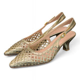 Slingback intreccio platino Les Autres<BR/> 