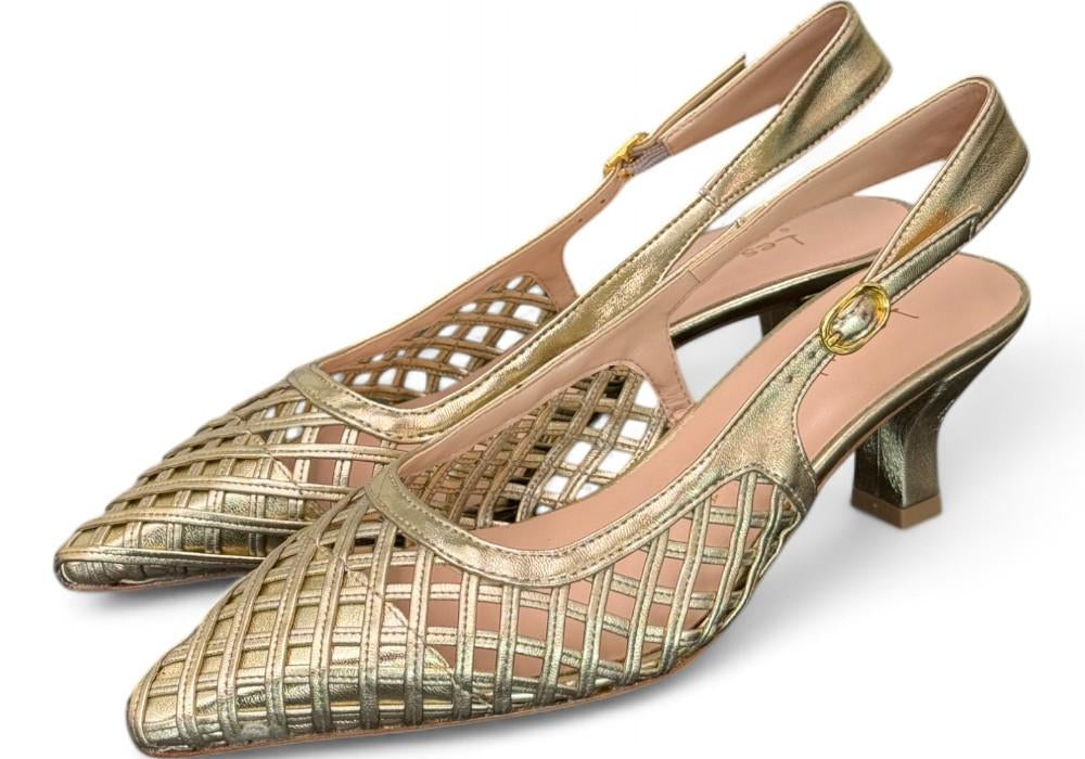 Slingback intreccio platino Les Autres<BR/> 