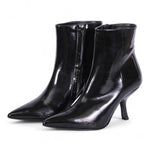 Stivaletto nero lucido tacco 70 Marc Ellis 