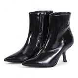 Stivaletto nero lucido tacco 70 Marc Ellis 