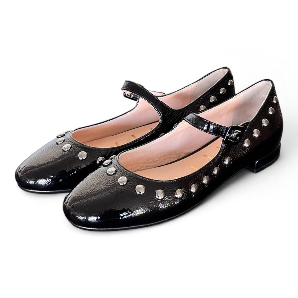 Ballerina borchie vernice nera Matteo Pitti 