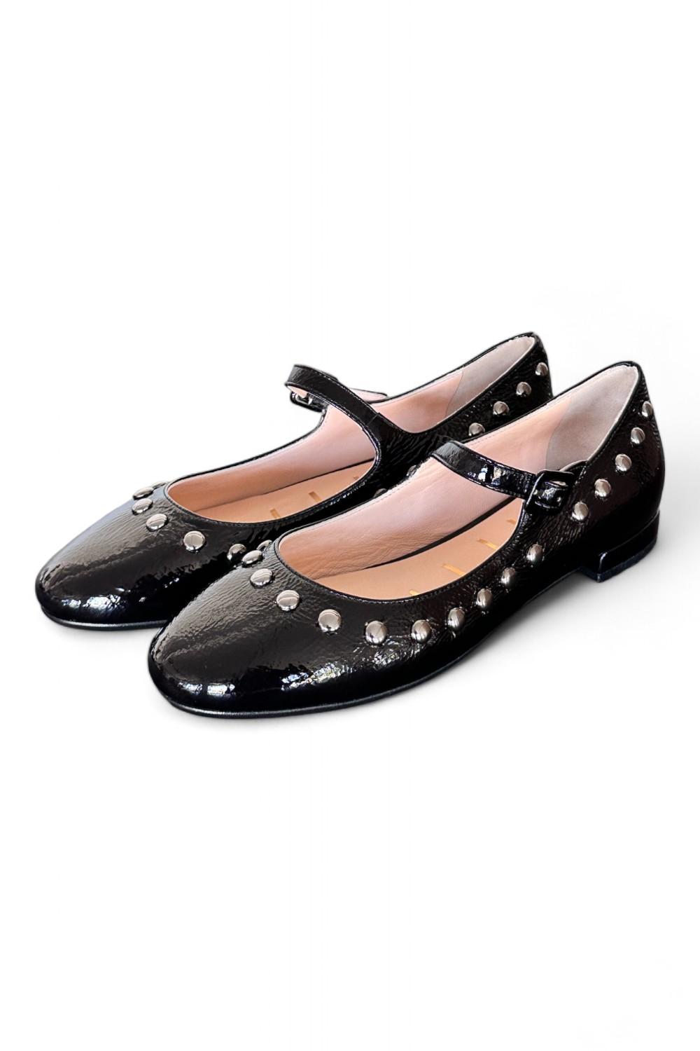 Ballerina borchie vernice nera Matteo Pitti 