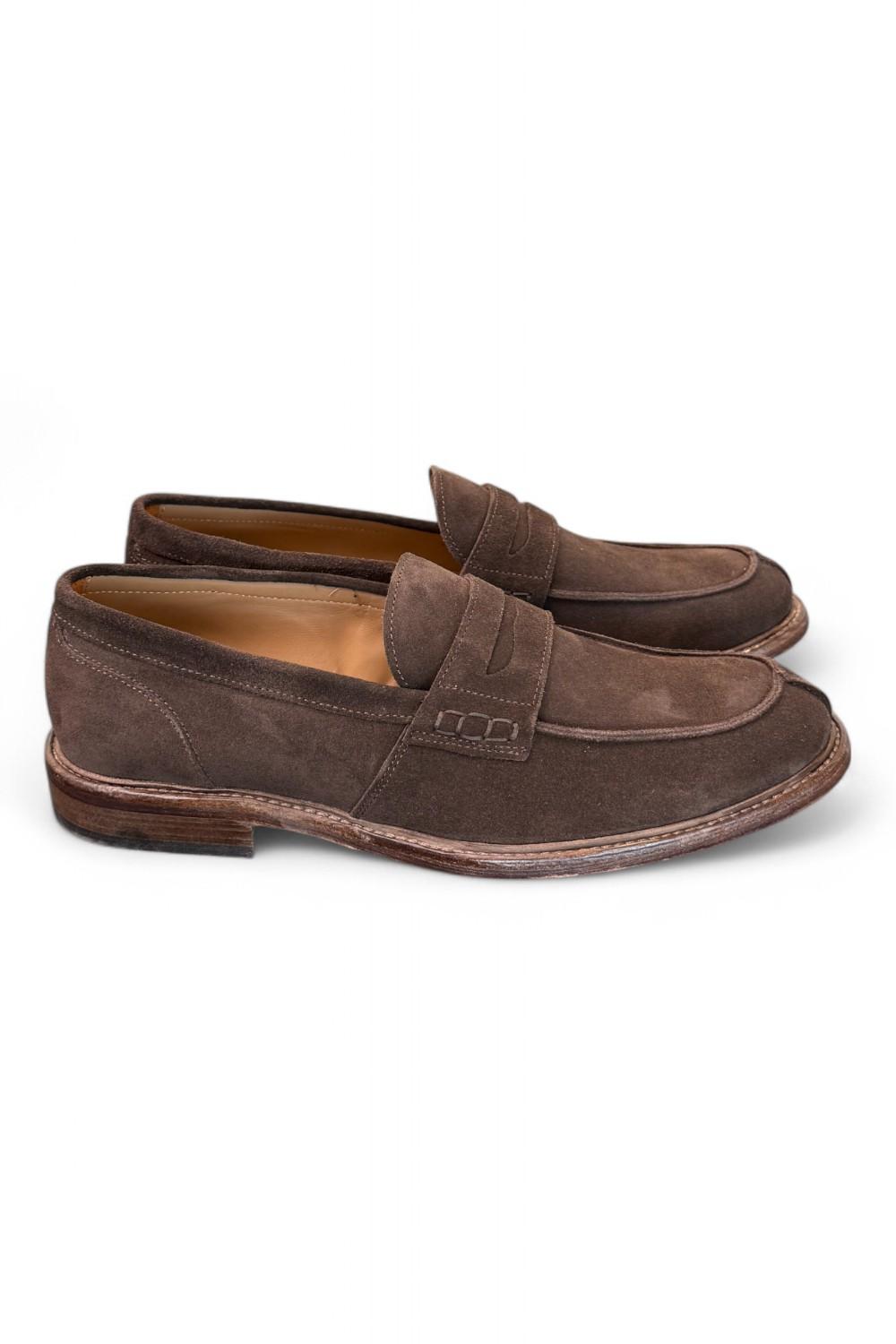 Mocassino suede testa di moro Franco Fedele<BR/> 