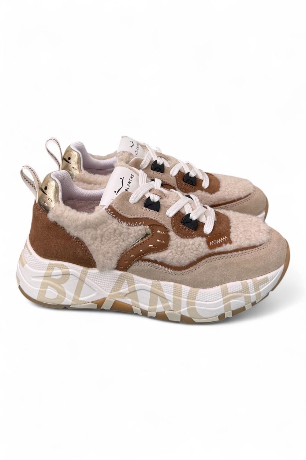 Sneaker Donna Club 105 beige teddy Voile Blanche 